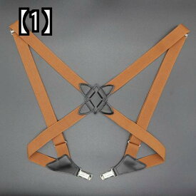 サスペンダー メンズ レディース シニア サイド吊り型 伸縮 着脱簡単 調節可能スーツ シンプル 幅2.5cm 茶 ベージュ グレー おしゃれ クリップ