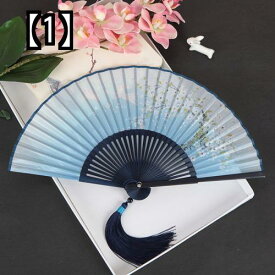 シルクアートホールギフト　女性の扇子　夏日本の桜　ファン　古代のシルクファン　シルククロスファン　牡丹梅の花　扇子