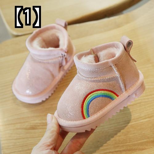 ベビー ブーツ 子供靴 赤ちゃん キッズ 幼児 シューズ 赤ちゃんの幼児の靴 ベルベット ブーツ スノー ブーツ 綿の靴 ソフト ソール