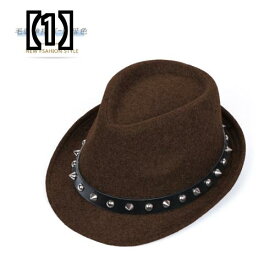 帽子 おしゃれ 帽子 メンズ ウール ピュア カラー シンプルな紳士 帽子英国のレトロなジャズ 帽子 パフォーマンス 帽子