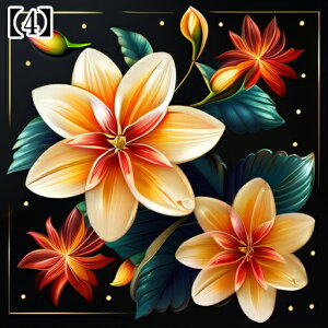 タペストリー タロットクロス 和風 植物 祭壇 正方形 おしゃれ 花 リアル 黒