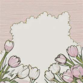 タペストリー 韓国風 かわいい チューリップ柄 ピンク 白 花柄 タロットクロス 小さめ 大判 20cm～120cm プリント 占い グッズ