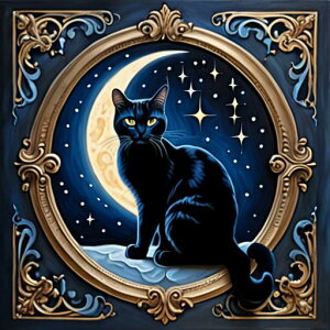 タロットクロス tarot 占い 神秘的 タペストリー おしゃれ 祭壇 撮影背景 正方形 グッズ アクセサリー 黒 緑 猫 月 星 夜 魔法 黄色 神秘 アート デザイン 動物 グレー 絵 フレーム 青 絵画 芸術