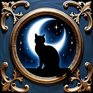 タロットクロス tarot 占い 神秘的 タペストリー おしゃれ 祭壇 撮影背景 正方形 グッズ アクセサリー 黒 緑 猫 月 星 夜 魔法 黄色 神秘 アート デザイン 動物 グレー 絵 フレーム 青 絵画 芸術