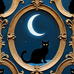 タロットクロス tarot 占い 神秘的 タペストリー おしゃれ 祭壇 撮影背景 正方形 グッズ アクセサリー 黒 緑 猫 月 星 夜 魔法 黄色 神秘 アート デザイン 動物 グレー 絵 フレーム 青 絵画 芸術