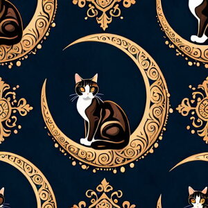 タロットクロス tarot 占い 神秘的 タペストリー おしゃれ 祭壇 撮影背景 正方形 グッズ アクセサリー 黒 緑 猫 月 星 夜 魔法 黄色 神秘 アート デザイン 動物 グレー 絵 フレーム 青 絵画 芸術