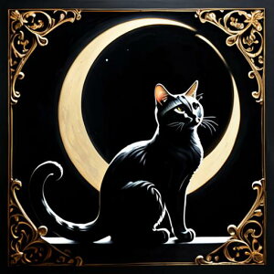 タロットクロス tarot 占い 神秘的 タペストリー おしゃれ 祭壇 撮影背景 正方形 グッズ アクセサリー 黒 緑 猫 月 星 夜 魔法 黄色 神秘 アート デザイン 動物 グレー 絵 フレーム 青 絵画 芸術