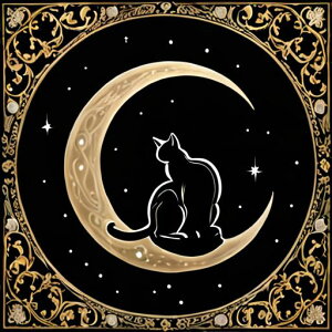 タロットクロス tarot 占い 神秘的 タペストリー おしゃれ 祭壇 撮影背景 正方形 グッズ アクセサリー 黒 緑 猫 月 星 夜 魔法 黄色 神秘 アート デザイン 動物 グレー 絵 フレーム 青 絵画 芸術