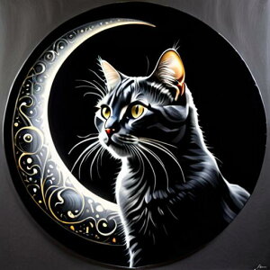 タロットクロス tarot 占い 神秘的 タペストリー おしゃれ 祭壇 撮影背景 正方形 グッズ アクセサリー 黒 緑 猫 月 星 夜 魔法 黄色 神秘 アート デザイン 動物 グレー 絵 フレーム 青 絵画 芸術