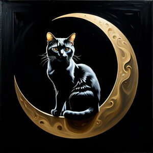 タロットクロス tarot 占い 神秘的 タペストリー おしゃれ 祭壇 撮影背景 正方形 グッズ アクセサリー 黒 緑 猫 月 星 夜 魔法 黄色 神秘 アート デザイン 動物 グレー 絵 フレーム 青 絵画 芸術