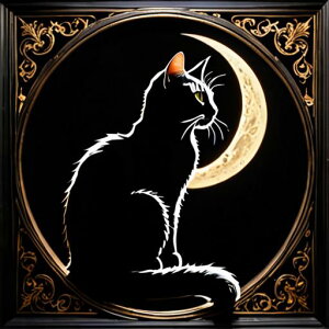 タロットクロス tarot 占い 神秘的 タペストリー おしゃれ 祭壇 撮影背景 正方形 グッズ アクセサリー 黒 緑 猫 月 星 夜 魔法 黄色 神秘 アート デザイン 動物 グレー 絵 フレーム 青 絵画 芸術