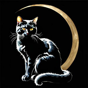 タロットクロス tarot 占い 神秘的 タペストリー おしゃれ 祭壇 撮影背景 正方形 グッズ アクセサリー 黒 緑 猫 月 星 夜 魔法 黄色 神秘 アート デザイン 動物 グレー 絵 フレーム 青 絵画 芸術