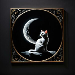 タロットクロス tarot 占い 神秘的 タペストリー おしゃれ 祭壇 撮影背景 正方形 グッズ アクセサリー 黒 緑 猫 月 星 夜 魔法 黄色 神秘 アート デザイン 動物 グレー 絵 フレーム 青 絵画 芸術