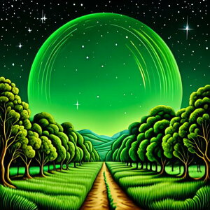 タロットクロス tarot 占い 神秘的 タペストリー おしゃれ 祭壇 撮影背景 正方形 グッズ アクセサリー 緑 黒 樹木 自然 風景 生命の樹 夜空