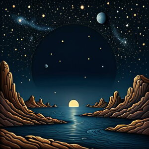 タロットクロス tarot 占い 神秘的 タペストリー おしゃれ 祭壇 撮影背景 正方形 グッズ アクセサリー 青 紺 黒 星 惑星 海 空 風景