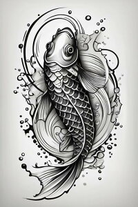 鯉 滝登り 鱗 縁起物 繁栄 タペストリー 和柄 和風 大きい 男気 日本画風 入れ墨風 アウトロー 縦型 縦配信 大自然 インテリア 撮影背景 壁掛け 大判 長方形 壁布 白 黒 グレー