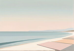 海 ビーチ 空 砂浜 海岸線 タペストリー 北欧風 おうちスタジオ 幻想的 雑貨 グッズ インテリア 大きい 撮影背景 壁掛け 大判 長方形 壁布 青 ピンク ベージュ