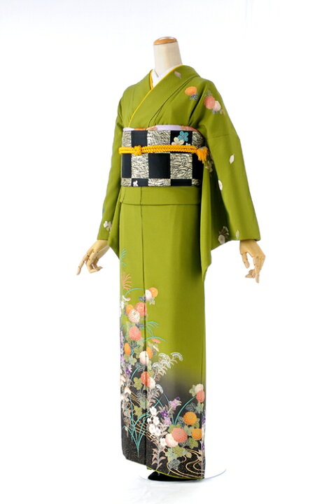 楽天市場 レンタル 訪問着 セット モダン 着物レンタル 訪問着レンタル レンタル訪問着 モダン 古典柄 着物 フルセット フルレンタル 大きいサイズ 付け下げ 貸衣装 緑 グリーン 母親 母 ママ 結婚式 お宮参り 同窓会 パーティー 華やか フォーマル おしゃれ 七五三