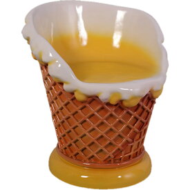 FRPオブジェ アイスクリームチェア（黄/緑/赤/青）置物 デザート ソフトクリーム ベンチ 椅子 イス ガーデンファニチャー 公園 店舗 イベント ディスプレイ 実物大 等身大 リアル 【whlny】