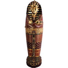 FRPオブジェ　古代エジプト王の石棺置物 エジプト ピラミッド 公園 店舗 イベント ディスプレイ 実物大 等身大 リアル 等身大オブジェ 等身大フィギュア