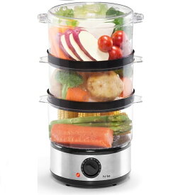 電気蒸し器 スチームクッカー 3段 蒸し器 レシピ付 VERSOS ベルソス VS-HI03BE ヘルシー 蒸し料理 卓上 調理 肉まん 温野菜 炊飯 VS-KE39の型番違い（同じ商品）