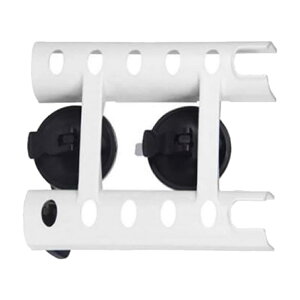 竿 収納 スタンド 2本立て 多機能 吸盤式 タックルボックス ロッドスタンド 物置 釣り竿 ホルダー 収納 便利 tecc-02rodstand【メール便発送】