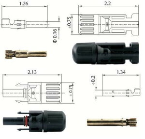10�g�Z�b�g �h�� MC4�^ �R�l�N�^ �I�X�E���X �����^�b�` �\�[���[�p�l���@�ڑ��P�[�u���p TEC-PVR-4D�@DIY �� ���z���p�l��