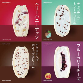 送料無料 │ 冷凍のみ │ スイーツサンド4個セットB │ フルーツサンドスリー │ お取り寄せ ご褒美 お菓子 洋菓子 ギフト 内祝い 出産祝い スイーツ 手土産 低糖質