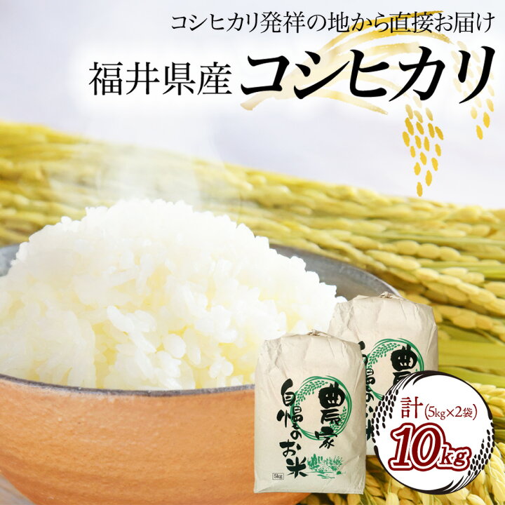 楽天市場】【令和7年産】福井県産 コシヒカリ 10kg 産地直送 白米 玄米 