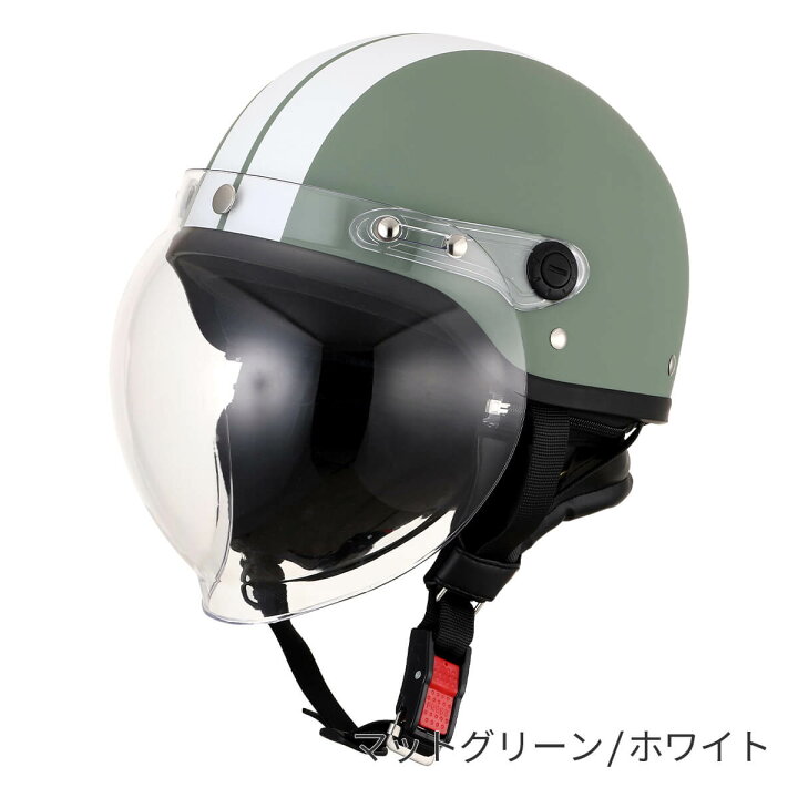 楽天市場】バイク ヘルメット ハーフ シールド付き LBJ06 ISN21101 