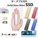 ポータブルSSD 外付けSSD 外付けハードディスク 500GB 1TB 2TB 4TB 超薄型ポータブル ハードディスク 静音 コンパクト…