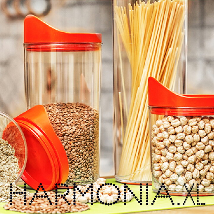 ハーモニア全サイズセット パスタケース 100 セット Design Harmonia キャニスター フードストック おしゃれ 滑り止め ハーモニア 容器 ジャー Pos イタリア製