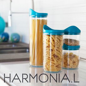 HARMONIA LARGE ハーモニア ラージ フードストック ジャー 容器 100% イタリア製 POS DESIGN YOUは何しに ショッピング 滑り止め 積み重ね式 フード コンテナ ストッカー 保存容器 絶対に壊れない パスタ容器 パスタ ケース 小物入れ 1015863