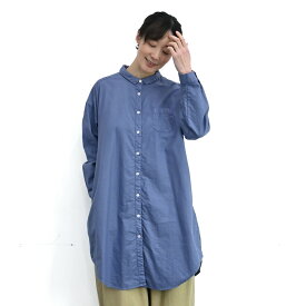 製品染めオックスシャツチュニック【SKT003008】【SUNVALLEY サンバレー】