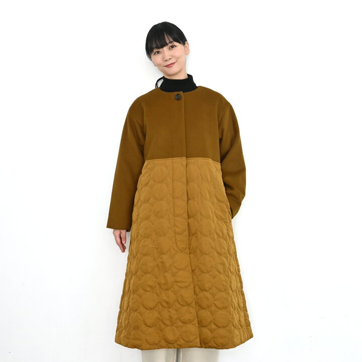 楽天市場】【SALE70%off】ウール 混 ビーバー 切替 ワンピース コート 