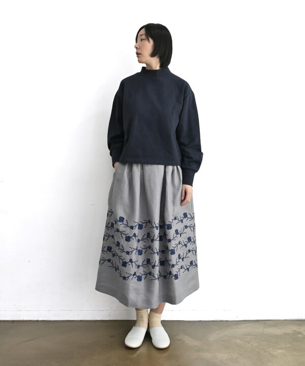 楽天市場】【SALE70%off】リネン パネル フラワー 刺繍 タック 