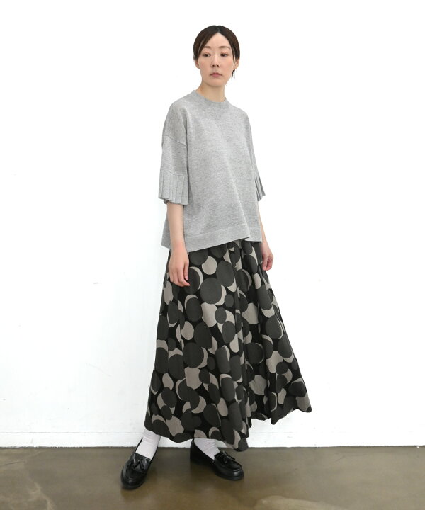 楽天市場】【SALE60%off】リネン レーヨン ランダム ドット ギャザー 