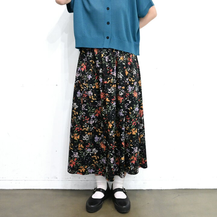 楽天市場】【SALE50%off】レーヨン リネン シーチング 花柄 フレア 