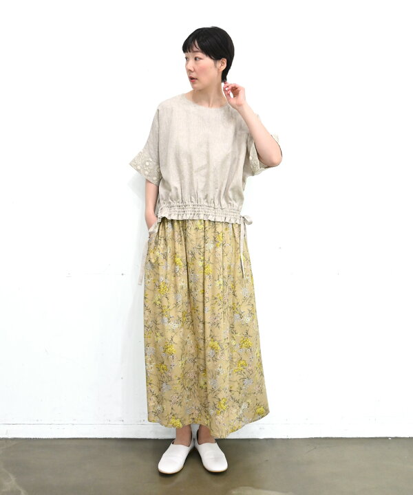 楽天市場】【SALE50%off】レーヨン リネン シーチング 花柄 フレア 