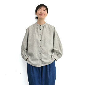 【SALE50%off】ウール 混 ツイード フロッキー ドット ドルマンシャツ 【SK8124239】【SUNVALLEY サンバレー】