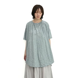 【SALE50%off】製品染め コットン ドット ジャガード ヘンリー チュニック 【SK4037232】【SUNVALLEY サンバレー】