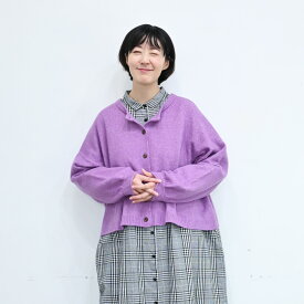 【SALE50%off】カシミヤ 混 天竺 2WAY カーディガン 【SN6006243】【SUNVALLEY サンバレー】