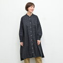【SALE30%off】[公式ストア] SUN VALLEY サンバレー / 製品染め オックス スタンドカラーシャツワンピース