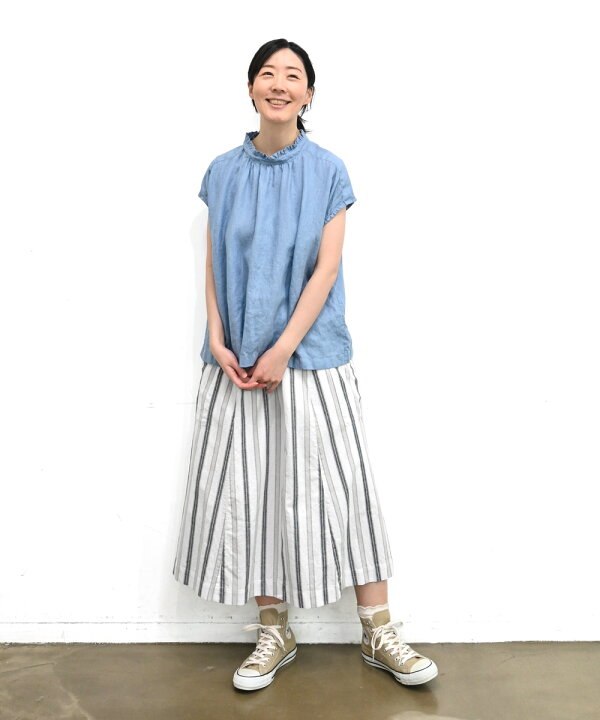 楽天市場】【SALE40%off】綿麻 平織 サイドポケット スカート  