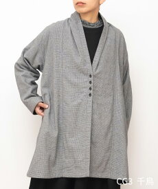 【SALE50%off】[公式ストア] SUN VALLEY サンバレー / コットン 平織 × 綾織二重織 ショールハーフコート