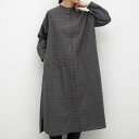 [公式ストア] SUN VALLEY サンバレー / 綿麻 平織 スタンドカラー シャツワンピース