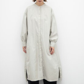 [公式ストア] SUN VALLEY サンバレー / 製品染め オックス スタンドカラー シャツワンピース