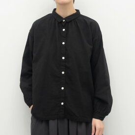 【SALE40%off】[公式ストア] SUN VALLEY サンバレー / 製品染め コットン ダブルガーゼ ギャザーシャツ