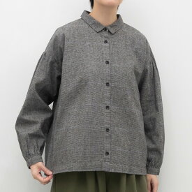 【SALE40%off】[公式ストア] SUN VALLEY サンバレー / 綿麻 平織 起毛 レギュラーカラー シャツ