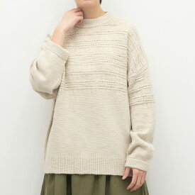 【SALE40%off】[公式ストア] SUN VALLEY サンバレー / アクリル ナイロン ウール スラブ クルーネック プルオーバー